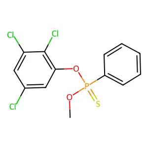 O-Methyl O-(2,3,5-trichlorophenyl) phenylphosphonothioate structure