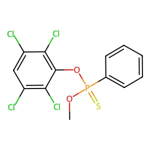 Phosphonothioic acid, phenyl-, O-methyl O-(2,3,5,6-tetrachlorophenyl)ester structure