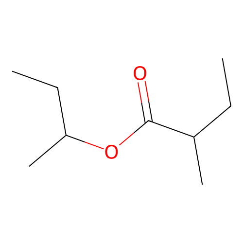 Butyric acid, 2-methyl-, sec-butyl ester structure