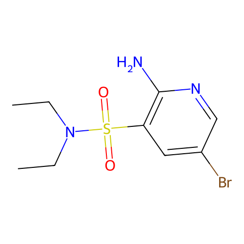 2-amino-5-bromo-N,N-diethylpyridine-3-sulfonamide structure