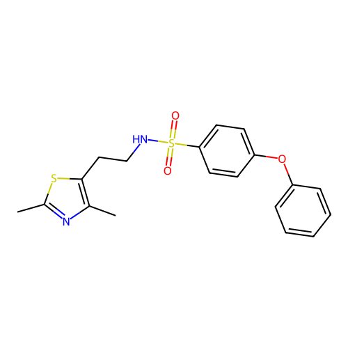 N-(2-(2,4-dimethylthiazol-5-yl)ethyl)-4-phenoxybenzenesulfonamide structure