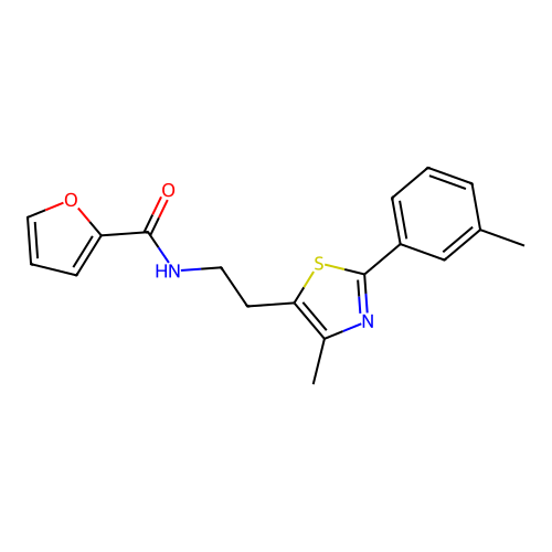 N-(2-(4-methyl-2-(m-tolyl)thiazol-5-yl)ethyl)furan-2-carboxamide structure