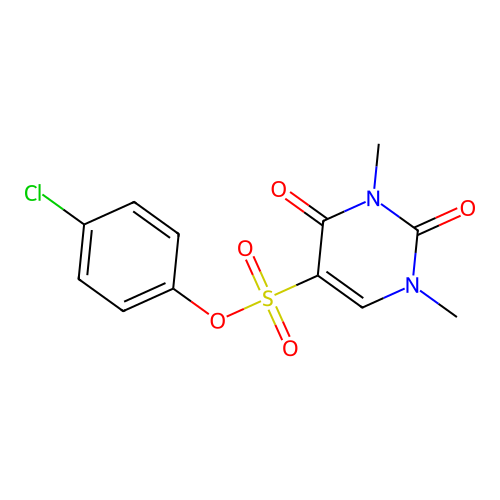 4-Chlorophenyl 1,3-dimethyl-2,4-dioxo-1,2,3,4-tetrahydropyrimidine-5-sulfonate structure