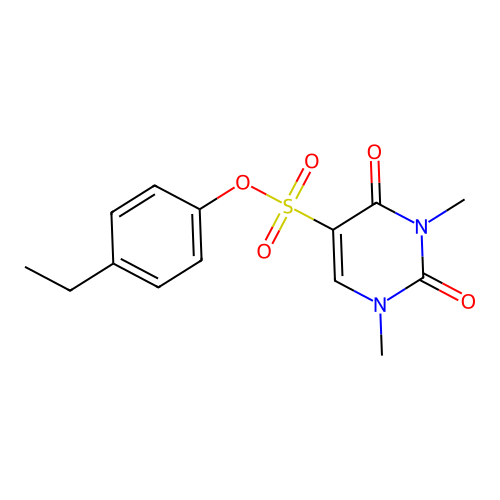 4-Ethylphenyl 1,3-dimethyl-2,4-dioxo-1,2,3,4-tetrahydropyrimidine-5-sulfonate structure