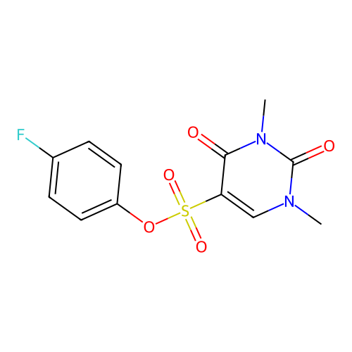 4-Fluorophenyl 1,3-dimethyl-2,4-dioxo-1,2,3,4-tetrahydropyrimidine-5-sulfonate structure