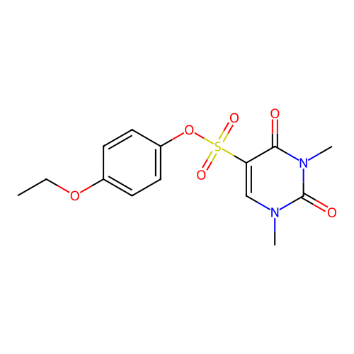 4-Ethoxyphenyl 1,3-dimethyl-2,4-dioxo-1,2,3,4-tetrahydropyrimidine-5-sulfonate structure