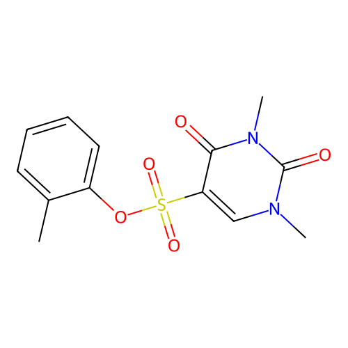 (2-Methylphenyl) 1,3-dimethyl-2,4-dioxopyrimidine-5-sulfonate structure