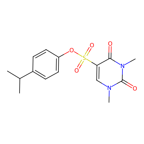 (4-Propan-2-ylphenyl) 1,3-dimethyl-2,4-dioxopyrimidine-5-sulfonate structure