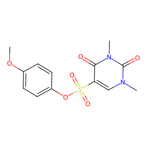 4-Methoxyphenyl 1,3-dimethyl-2,4-dioxo-1,2,3,4-tetrahydropyrimidine-5-sulfonate structure