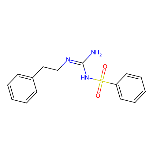 N-(N-phenethylcarbamimidoyl)benzenesulfonamide structure