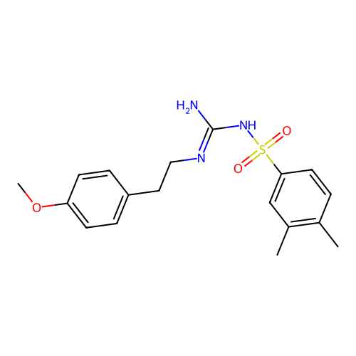 1-(3,4-Dimethylphenyl)sulfonyl-2-[2-(4-methoxyphenyl)ethyl]guanidine structure