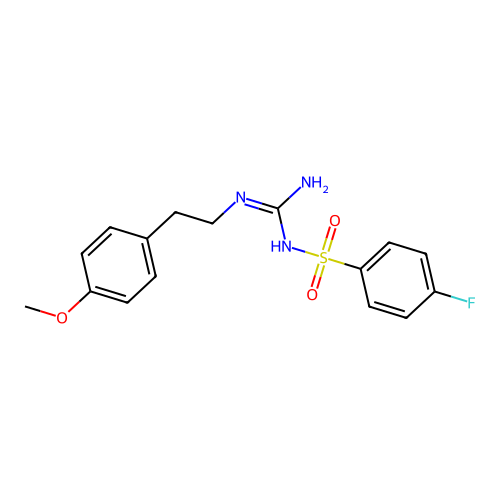 1-(4-Fluorophenyl)sulfonyl-2-[2-(4-methoxyphenyl)ethyl]guanidine structure