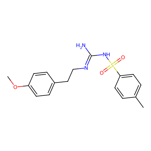 N'-[2-(4-methoxyphenyl)ethyl]-N-(4-methylbenzenesulfonyl)guanidine structure