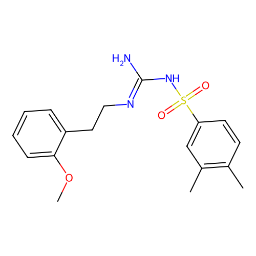 1-(3,4-Dimethylphenyl)sulfonyl-2-[2-(2-methoxyphenyl)ethyl]guanidine structure