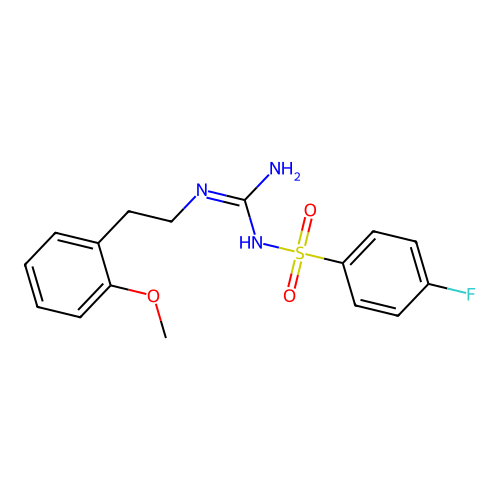 1-(4-Fluorophenyl)sulfonyl-2-[2-(2-methoxyphenyl)ethyl]guanidine structure