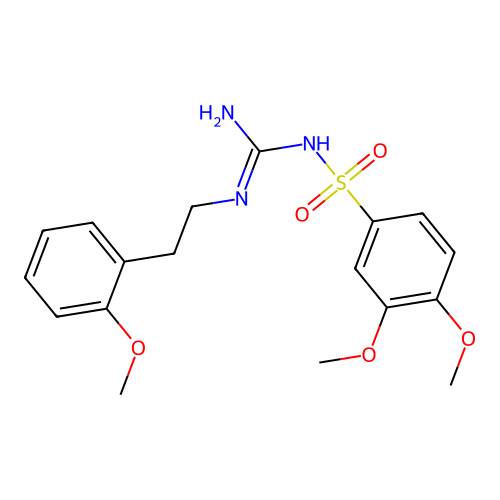 1-(3,4-Dimethoxyphenyl)sulfonyl-2-[2-(2-methoxyphenyl)ethyl]guanidine structure