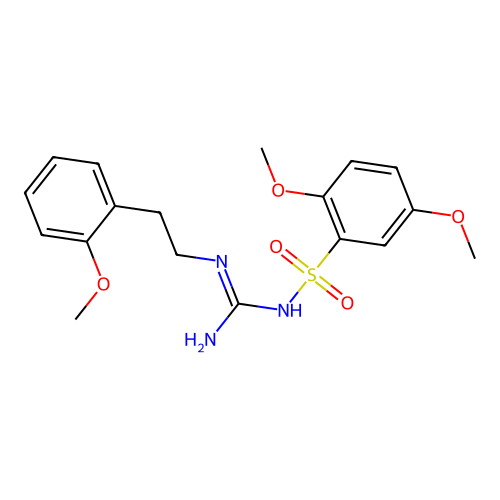 1-(2,5-Dimethoxyphenyl)sulfonyl-2-[2-(2-methoxyphenyl)ethyl]guanidine structure