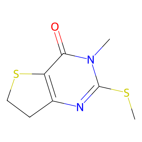 3-methyl-2-(methylthio)-6,7-dihydrothieno[3,2-d]pyrimidin-4(3H)-one structure