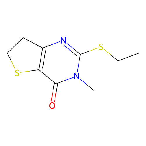 2-(ethylthio)-3-methyl-6,7-dihydrothieno[3,2-d]pyrimidin-4(3H)-one structure