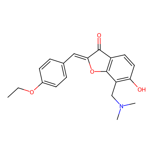 (Z)-7-((dimethylamino)methyl)-2-(4-ethoxybenzylidene)-6-hydroxybenzofuran-3(2H)-one structure