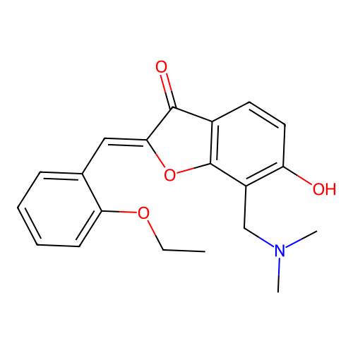 (Z)-7-((dimethylamino)methyl)-2-(2-ethoxybenzylidene)-6-hydroxybenzofuran-3(2H)-one structure