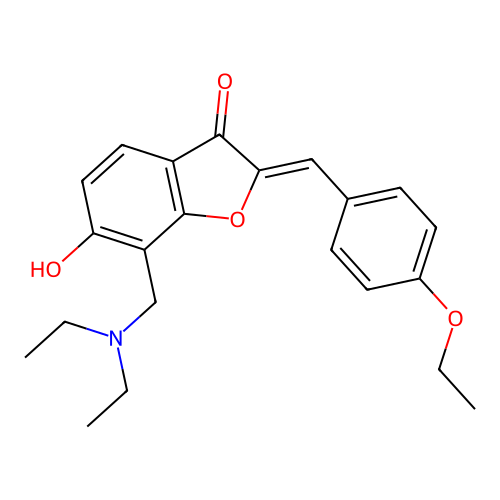 (Z)-7-((diethylamino)methyl)-2-(4-ethoxybenzylidene)-6-hydroxybenzofuran-3(2H)-one structure