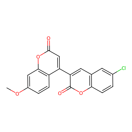 6-Chloro-3-(7-methoxy-2-oxochromen-4-yl)chromen-2-one structure