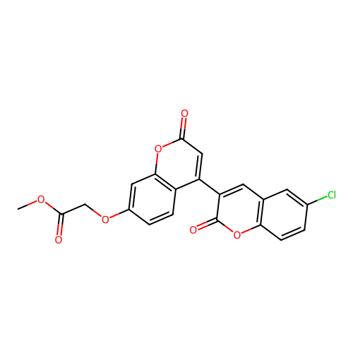 Methyl 2-[4-(6-chloro-2-oxochromen-3-yl)-2-oxochromen-7-yl]oxyacetate structure