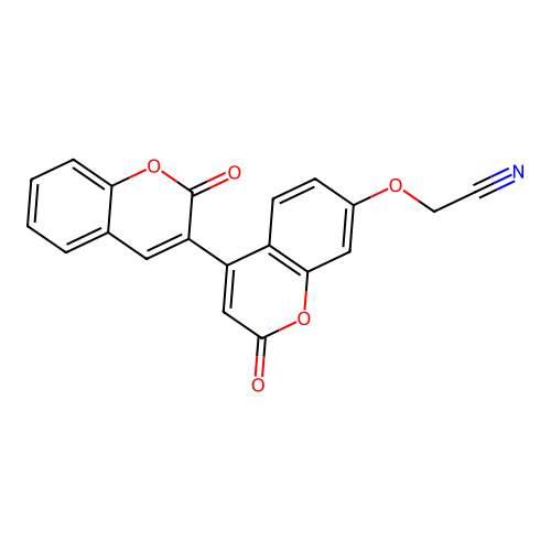 2-[2-Oxo-4-(2-oxochromen-3-yl)chromen-7-yl]oxyacetonitrile structure