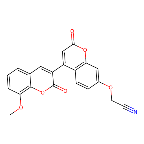 2-[4-(8-Methoxy-2-oxochromen-3-yl)-2-oxochromen-7-yl]oxyacetonitrile structure