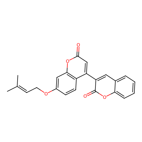 7-(3-Methylbut-2-enoxy)-4-(2-oxochromen-3-yl)chromen-2-one structure