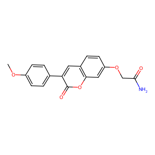 2-((3-(4-methoxyphenyl)-2-oxo-2H-chromen-7-yl)oxy)acetamide structure