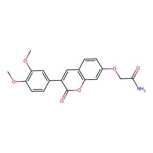 2-[[3-(3,4-Dimethoxyphenyl)-2-oxo-1-benzopyran-7-yl]oxy]acetamide structure