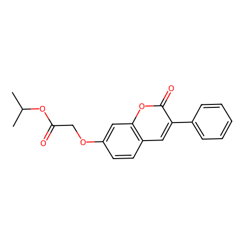 isopropyl 2-((2-oxo-3-phenyl-2H-chromen-7-yl)oxy)acetate structure