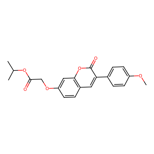 isopropyl 2-((3-(4-methoxyphenyl)-2-oxo-2H-chromen-7-yl)oxy)acetate structure