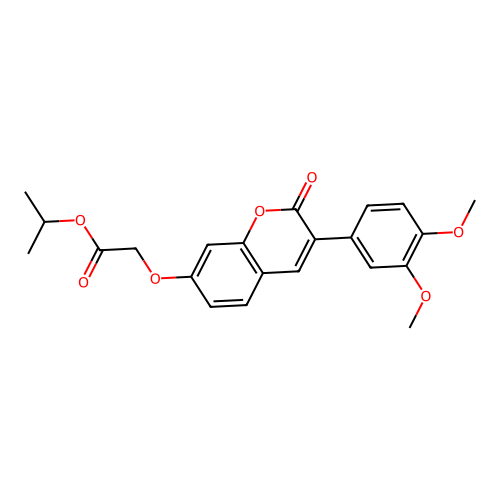 Methylethyl 2-[3-(3,4-dimethoxyphenyl)-2-oxochromen-7-yloxy]acetate structure