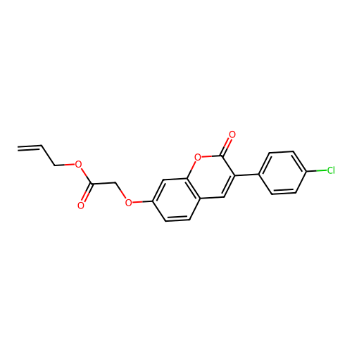 Prop-2-enyl 2-[3-(4-chlorophenyl)-2-oxochromen-7-yl]oxyacetate structure