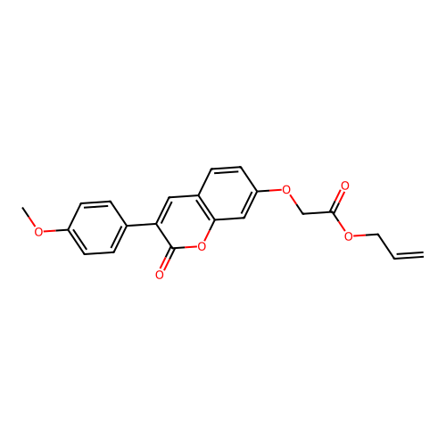 Prop-2-enyl 2-[3-(4-methoxyphenyl)-2-oxochromen-7-yl]oxyacetate structure