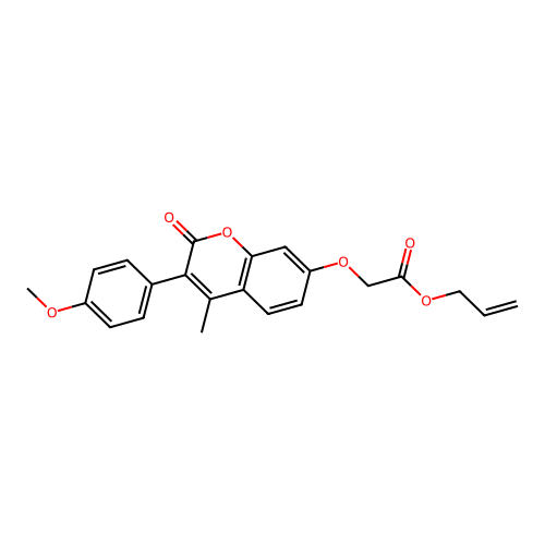 Prop-2-enyl 2-[3-(4-methoxyphenyl)-4-methyl-2-oxochromen-7-yl]oxyacetate structure