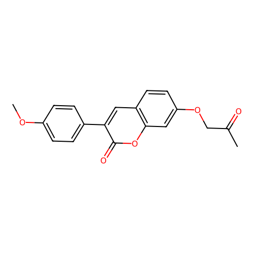 3-(4-Methoxyphenyl)-7-(2-oxopropoxy)chromen-2-one structure