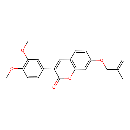 3-(3,4-dimethoxyphenyl)-7-[(2-methylprop-2-en-1-yl)oxy]-2H-chromen-2-one structure