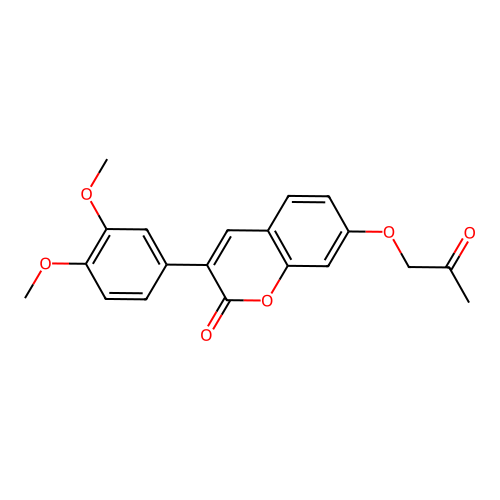 3-(3,4-Dimethoxyphenyl)-7-(2-oxopropoxy)chromen-2-one structure