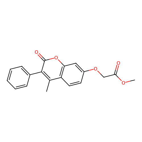 Methyl 2-(4-methyl-2-oxo-3-phenylchromen-7-yl)oxyacetate structure