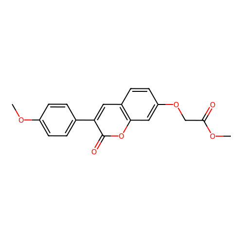 Methyl 2-[3-(4-methoxyphenyl)-2-oxochromen-7-yl]oxyacetate structure