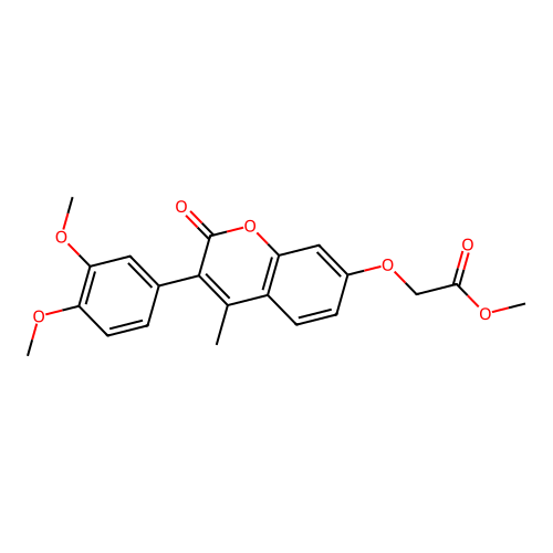 methyl 2-{[3-(3,4-dimethoxyphenyl)-4-methyl-2-oxo-2H-chromen-7-yl]oxy}acetate structure