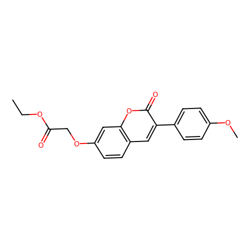Ethyl 2-[3-(4-methoxyphenyl)-2-oxochromen-7-yl]oxyacetate structure