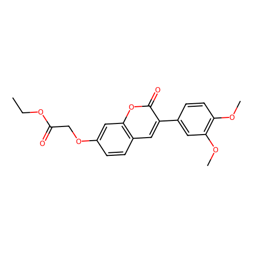 ethyl 2-((3-(3,4-dimethoxyphenyl)-2-oxo-2H-chromen-7-yl)oxy)acetate structure