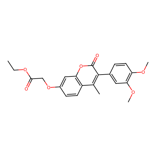 ethyl 2-{[3-(3,4-dimethoxyphenyl)-4-methyl-2-oxo-2H-chromen-7-yl]oxy}acetate structure