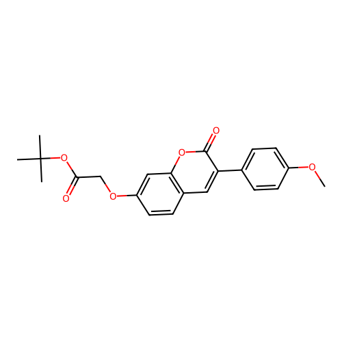 tert-butyl 2-{[3-(4-methoxyphenyl)-2-oxo-2H-chromen-7-yl]oxy}acetate structure