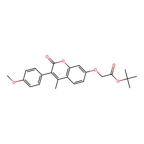 tert-butyl 2-((3-(4-methoxyphenyl)-4-methyl-2-oxo-2H-chromen-7-yl)oxy)acetate structure